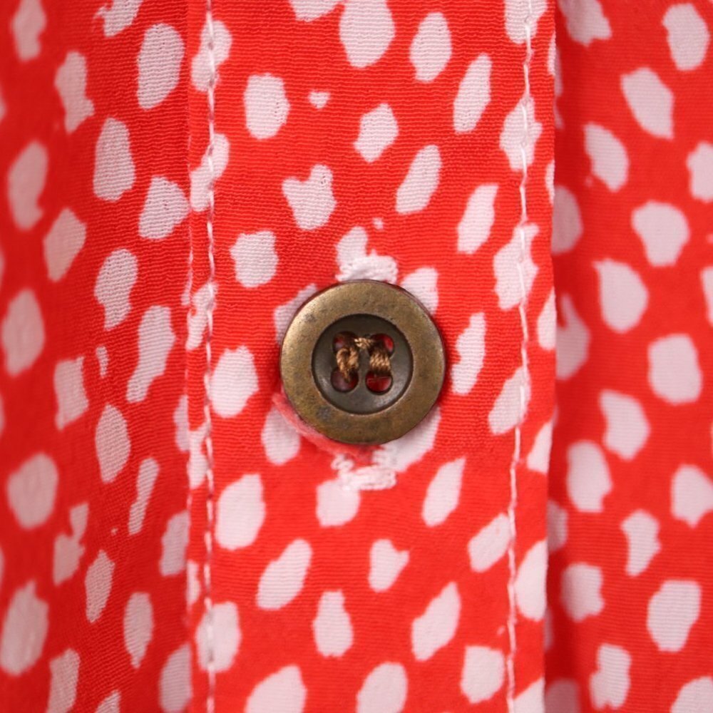 EUC A Byer Summer Dress Size Medium Red with Animal print‎ type polka dots - Picture 6 of 10
